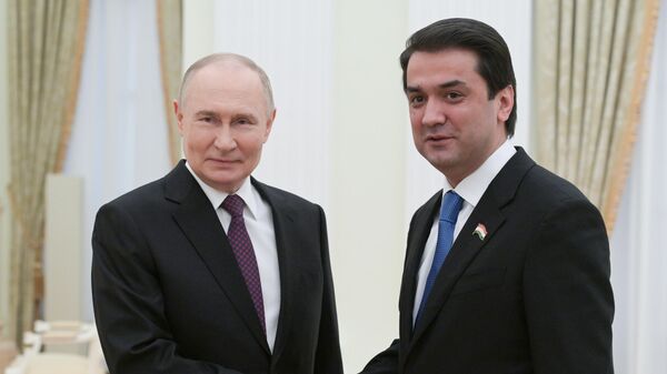 Встреча президента Владимира Путина с председателем Верхней палаты парламента Таджикистана Р. Эмомали - Sputnik Тоҷикистон