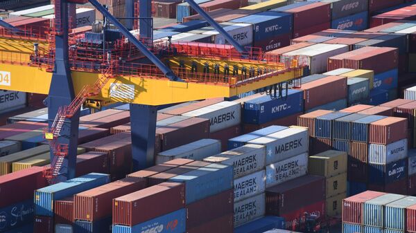 Грузовые контейнеры во Владивостокском морском торговом порту. Иллюстративное фото - Sputnik Тоҷикистон