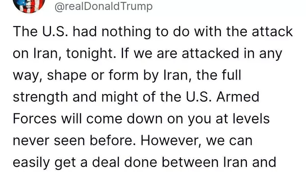 ИМА ба ҳамлаҳои шаби гузаштаи Исроил ба Эрон ҳеҷ иртиботе надорад, - Трамп - Sputnik Тоҷикистон