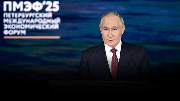 Ҷаласаи якҷояи 28- умин Анҷумани байналмилалии иқтисодии Санкт-Петербург  - Sputnik Тоҷикистон