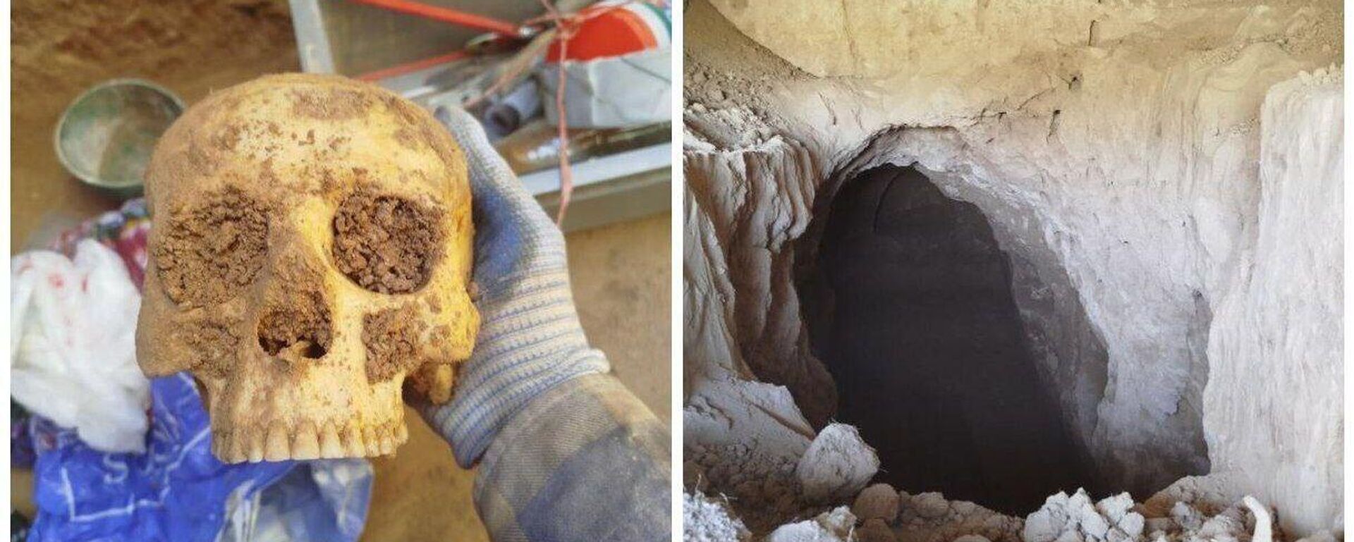 Коллаж для статьи Три скелета из Фароба: таджикские археологии нашли уникальный склеп зороастрийцев - Sputnik Таджикистан, 1920, 06.07.2025