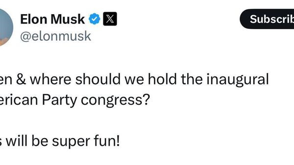 Маск пообещал весельена съезде созданной им партии Америка - Sputnik Таджикистан