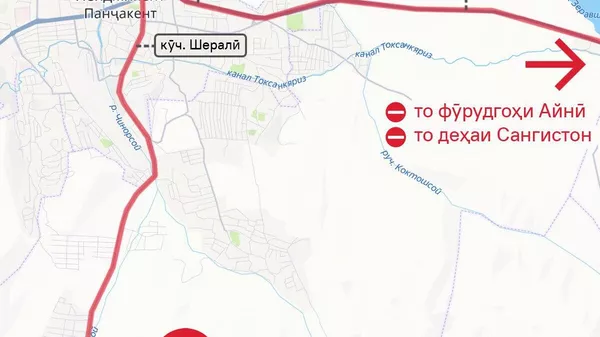 Ба далели сафари серӯзаи раисҷумҳури Тоҷикистон ба Суғд роҳбандиҳо дар назаранд - Sputnik Тоҷикистон