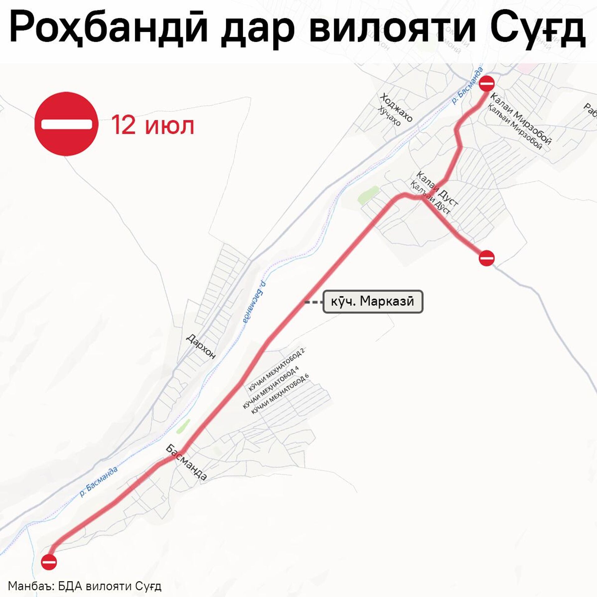Роҳбандӣ дар вилояти Суғд - Sputnik Тоҷикистон, 1920, 11.07.2025