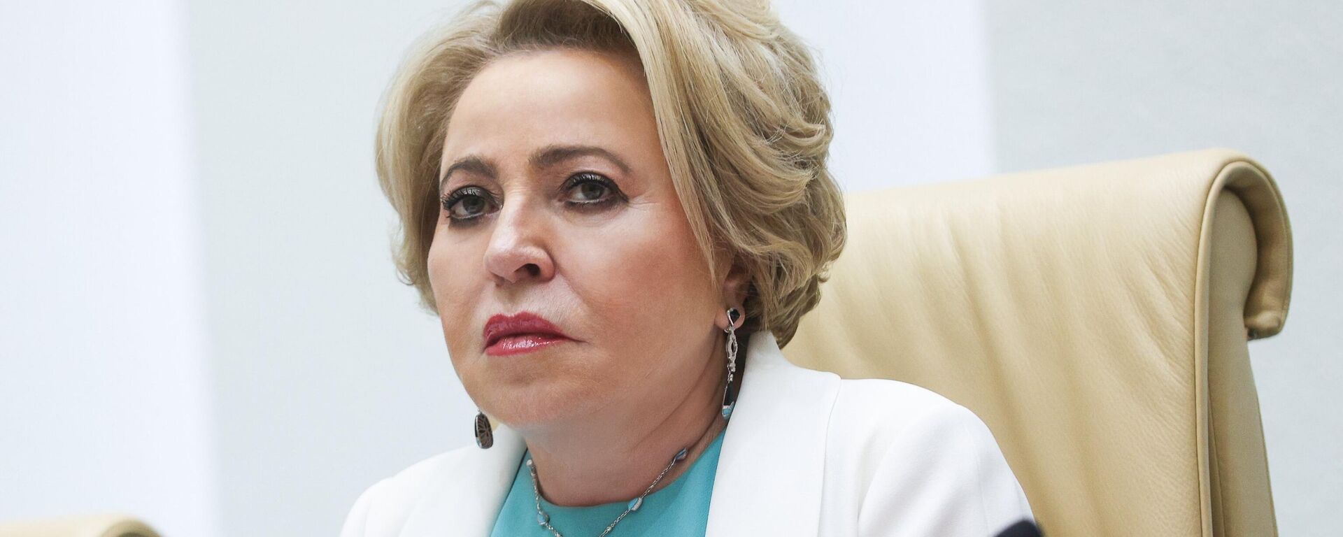 Председатель Совета Федерации РФ Валентина Матвиенко на заседании Совета Федерации РФ. - Sputnik Тоҷикистон, 1920, 04.04.2026