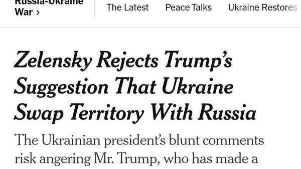 Зеленский может снова разозлить Трампа: но этот раз тем, что отверг предложение об обмене территориями с Россией - Sputnik Таджикистан