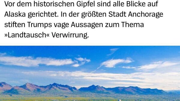 Жители Аляски испугались, что Трамп может отдать штат России, пишет Spiegel - Sputnik Таджикистан