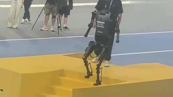 Просто перенервничал: на Всемирных играх роботов в Пекине один из участников так переживал, что буквально потерял голову, пишут местные СМИ - Sputnik Таджикистан