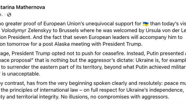 В ЕС официально заявили, что Путин на Аляске предложил Трампу вывести ВСУ из Донбасса - Sputnik Таджикистан
