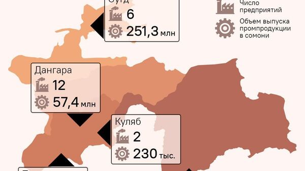 В СЭЗ Таджикистана действуют более 26 предприятий: за полгода 2025-го они произвели продукцию более чем на 320,5 млн сомони, следует из данных Статагентства РТ - Sputnik Таджикистан