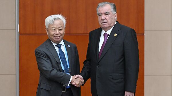 Эмомали Рахмон провел встречу с Президентом Азиатского банка инфраструктурных инвестиций Цзин Лицюнем  - Sputnik Тоҷикистон