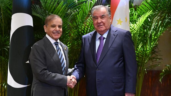 Эмомали Рахмон провёл встречу с премьер-министром Исламской Республики Пакистан Шахбазом Шарифом. - Sputnik Таджикистан