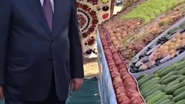Боздиди Эмомалӣ Раҳмон, раисҷумҳури кишвар аз намоиши молу маҳсулоти кишоварзӣ ва ҳунарҳои мардумӣ дар деҳаи Кӯлдараи ноҳияи Ховалинг - Sputnik Тоҷикистон