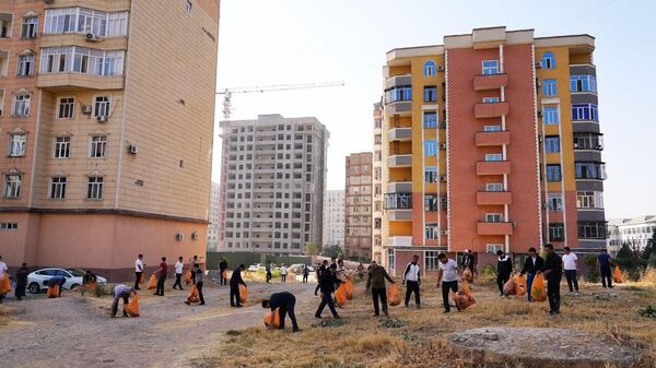 Милиция Душанбе выступает за чистоту столицы: сотрудники УМВД вышли на субботник, привели в порядок придомовые территории и аллеи, а также убрали бытовой мусор, сообщает пресс-служба управления - Sputnik Таджикистан