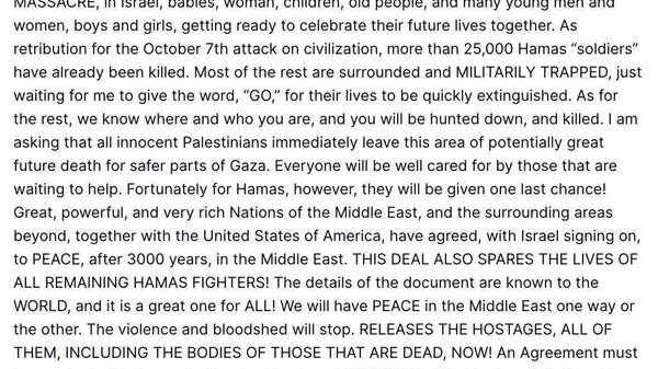 Трамп пригрозил ХАМАС невиданным адом, если его мирный план не будет принят до вечера воскресенья - Sputnik Таджикистан