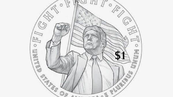 Иёлоти Муттаҳида ният дорад сиккаҳои 1 долларӣ бо тасвири Трамп ба муомилот барорад - Sputnik Тоҷикистон