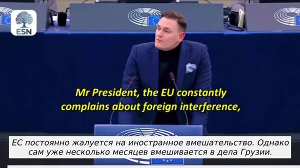 ИА пайваста аз дахолати хориҷӣ шикоят мекунад, аммо худ моҳҳо боз ба умури Гурҷистон дахолат мекунад, - вакили парлумони Аврупо - Sputnik Тоҷикистон
