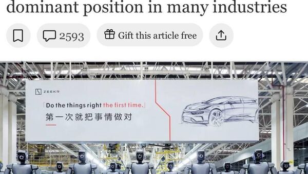 В Китае работает больше роботов, чем во всем мире, пишет The Telegraph - Sputnik Таджикистан