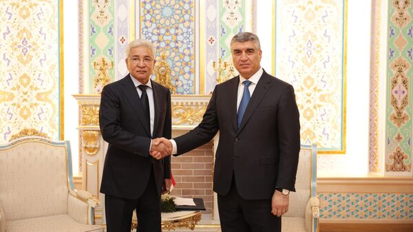 Встреча Генерального прокурора Республики Таджикистан Х.С. Вохидзода и Генерального секретаря СНГ И.Н. Тасмагамбетова. - Sputnik Тоҷикистон