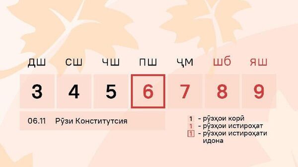 Ҳафтаи ҷадид тоҷикистониҳо 4 рӯзи истироҳатии пайиҳам хоҳанд дошт - Sputnik Тоҷикистон