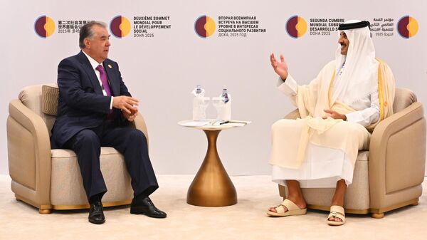 Встреча Эмомали Рахмона с Эмиром Государства Катар шейхом Тамимом бин Хамадом Аль Тани - Sputnik Тоҷикистон