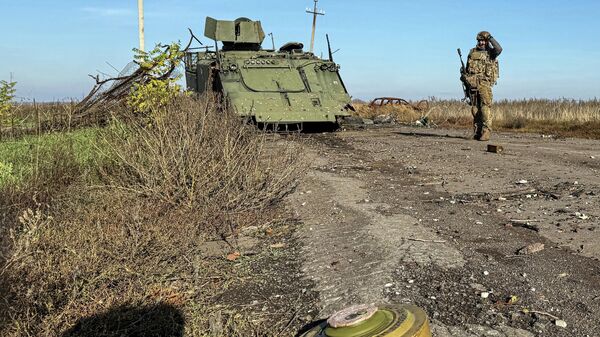 Разбитая техника ВСУ под Красноармейском  - Sputnik Тоҷикистон