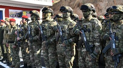 Военнослужащие специального подразделения внутренних войск Таджикистана