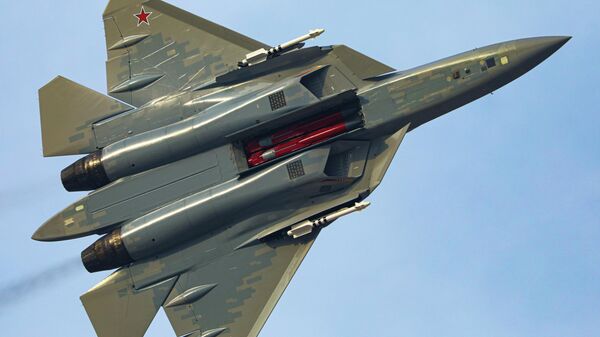 Российский истребитель Су-57Э - Sputnik Таджикистан