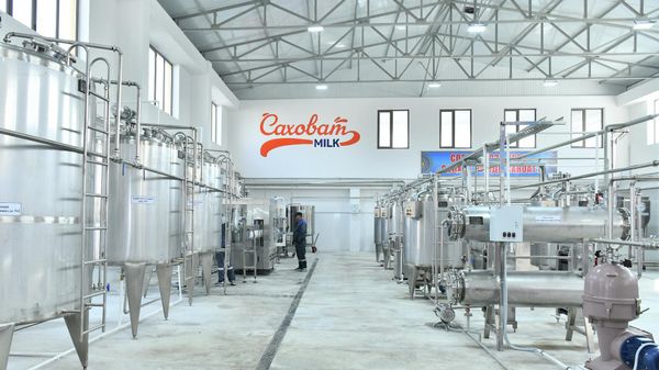Предприятие по производству молочной продукции Агропромышленного комплекса Саховат в Худжанде.  - Sputnik Тоҷикистон