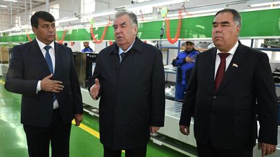Эмомали Рахмон открыл предприятие "Файз Нур-ТВ" в Истаравшане