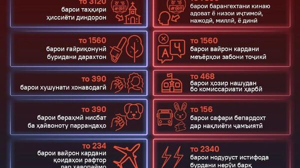 Ҷарима барои тарфгарӣ, напардохтани роҳкиро ва гум кардани шиноснома афзоиш меёбад - Sputnik Тоҷикистон