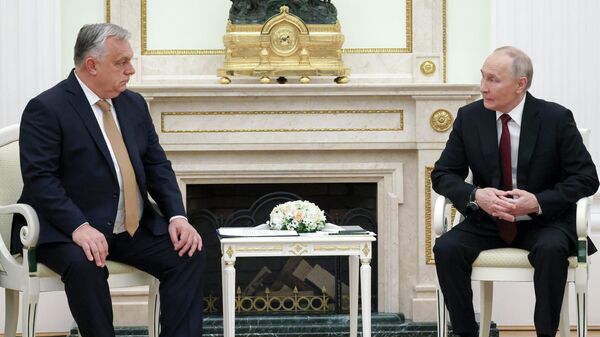 Президент Владимир Путин провел встречу с премьер-министром Венгрии Виктором Орбаном - Sputnik Таджикистан