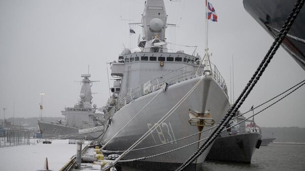 Корабли НАТО в порту Котки, прибывшие на учения Freezing Winds - Sputnik Таджикистан