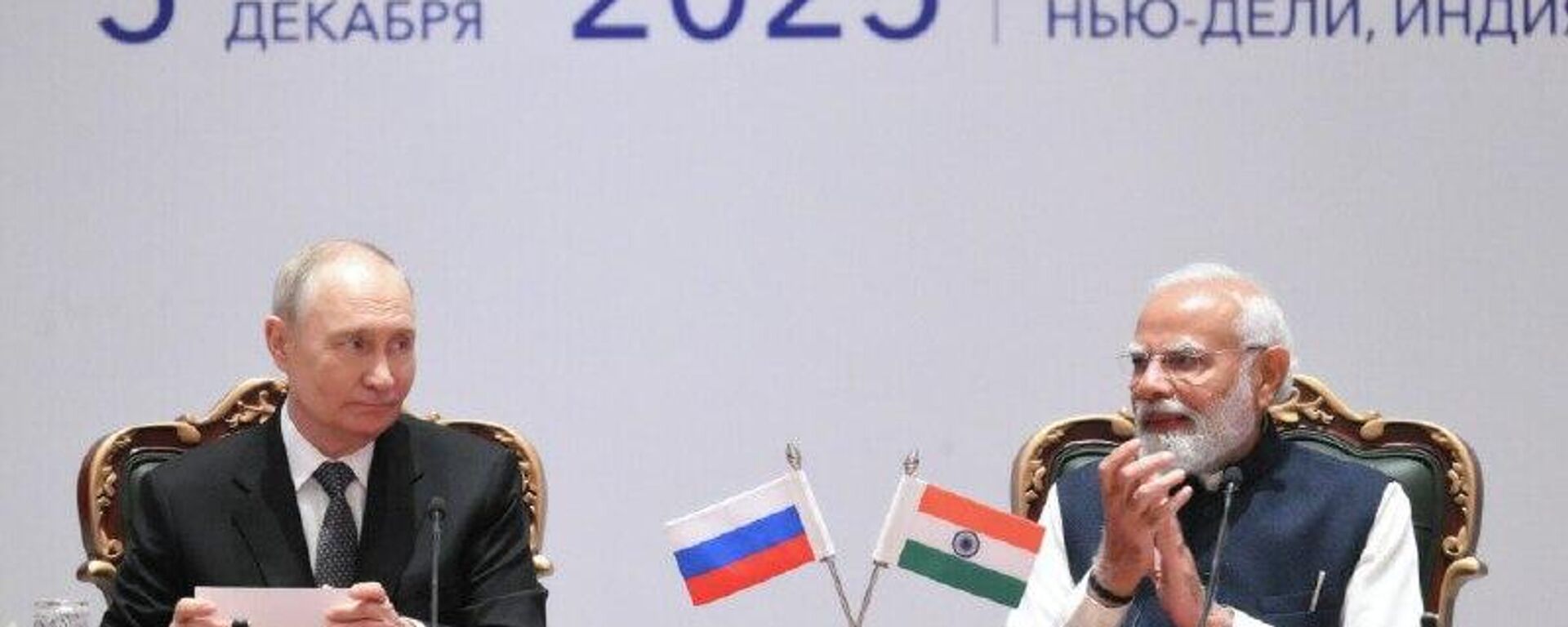 Путин назвал основные направления сотрудничества РФ и Индии на бизнес-форуме: - Sputnik Таджикистан, 1920, 05.12.2025