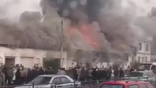 Сӯхтор дар бозори “Корвон” - Sputnik Тоҷикистон