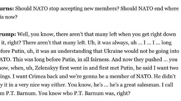 Трамп заявил, что НАТО никогда не планировала принимать в состав Украину - Sputnik Таджикистан