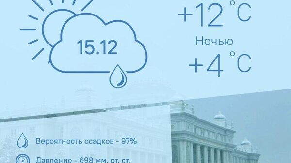Тепло, но дождливо будет в Душанбе 15 декабря - Sputnik Таджикистан