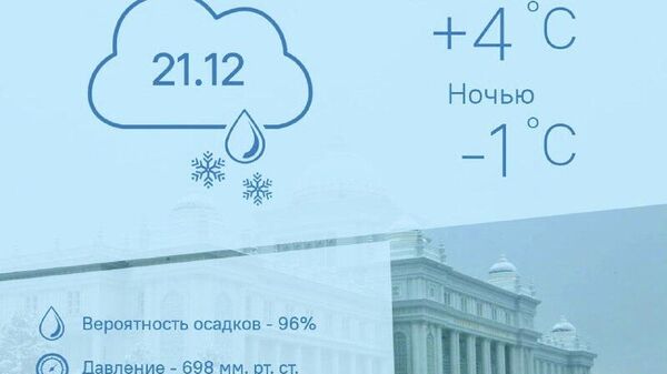 Мокрый снег накроет Душанбе 21 декабря - Sputnik Таджикистан