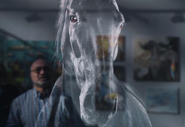 Экспонат ярмарки современного искусства Art Russia в Гостином дворе в Москве - Sputnik Таджикистан