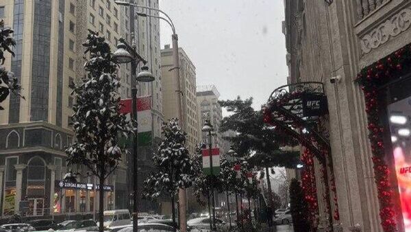 Акси манзараҳои Душанбеи сафедпӯшро ҳамвандон фиристоданд - Sputnik Тоҷикистон