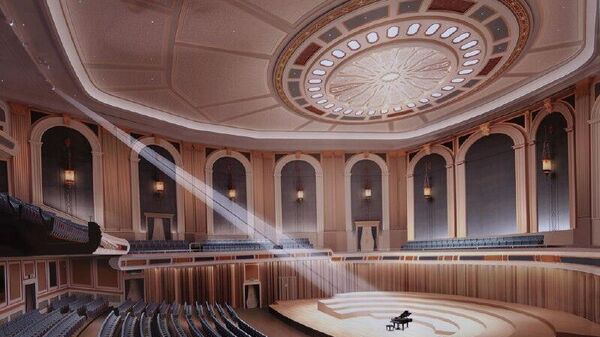 Бинои Театри миллии Тоҷикистон, ки сохтмонаш соли 2015 оғоз шуда буд, соли равон ба истифода дода хоҳад шуд - Sputnik Тоҷикистон