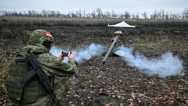 Кадры уничтожения БПЛА ВСУ - Sputnik Тоҷикистон