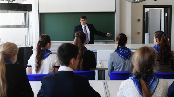 Открытие Университетской гимназии МГУ  - Sputnik Тоҷикистон