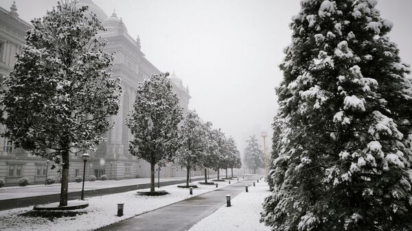 Снег в Душанбе  - Sputnik Тоҷикистон