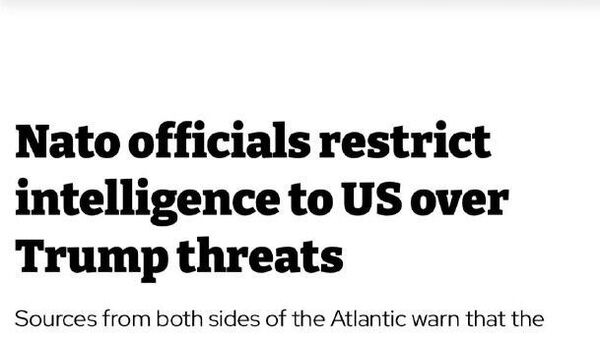НАТО ограничила США доступ к разведданным - Sputnik Таджикистан
