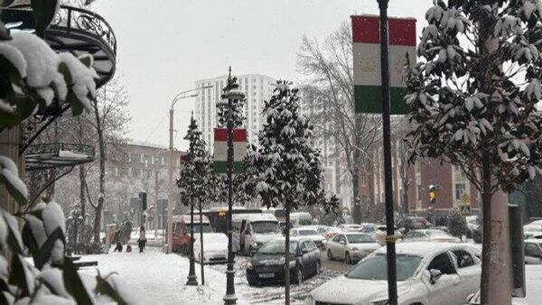 Ҳамвандон акси кӯчаҳои барфпӯши Душанберо фиристоданд - Sputnik Тоҷикистон