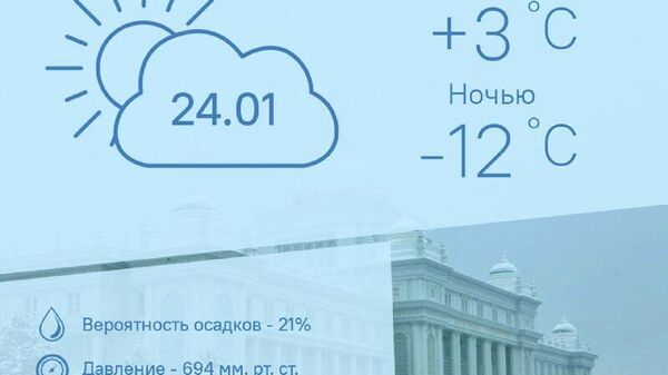 Холодно и облачно: такая погода будет в Душанбе 24 января - Sputnik Таджикистан