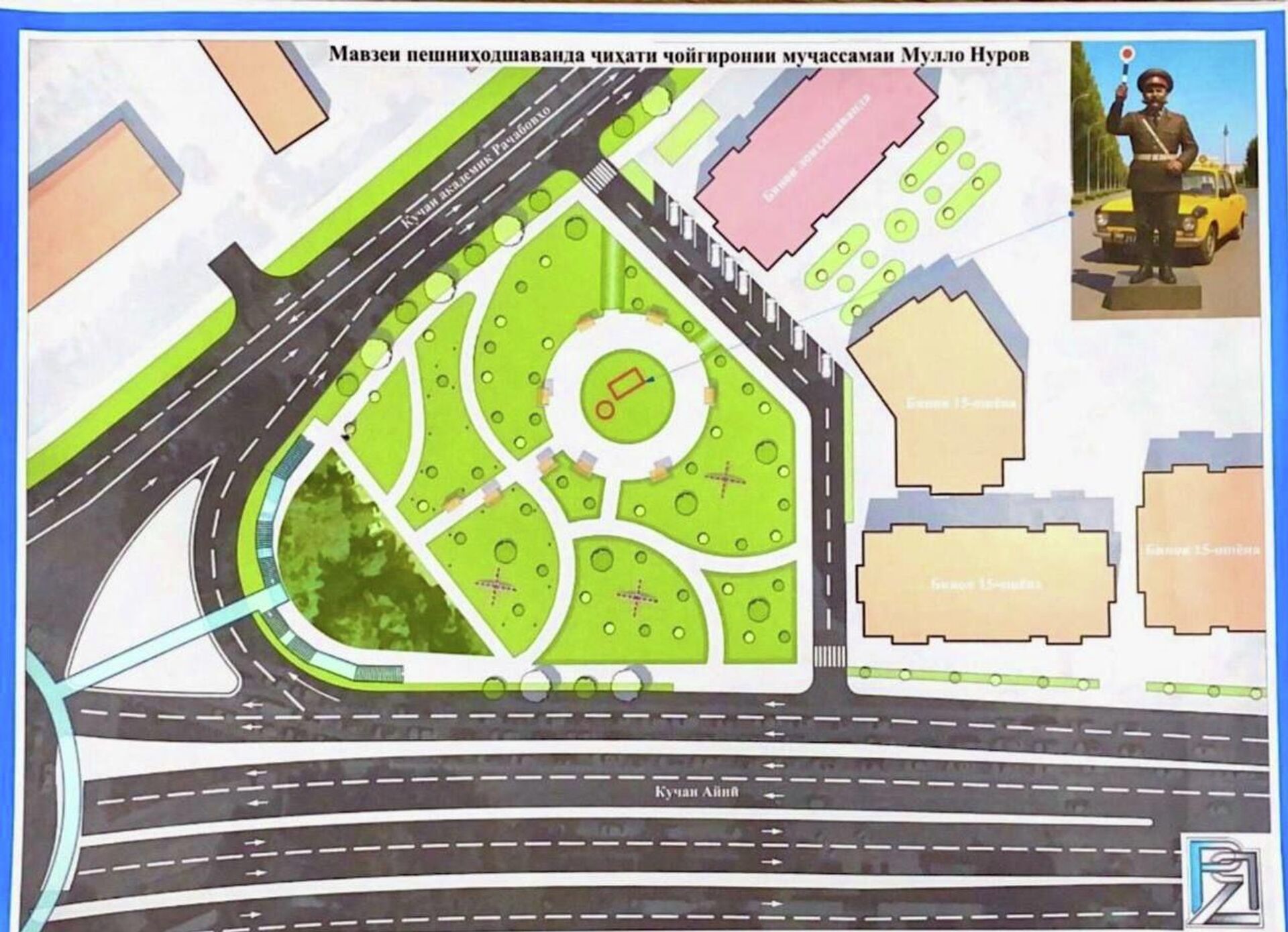 Проект памятника майору Мулло Нурову в центре Душанбе. - Sputnik Таджикистан, 1920, 29.01.2026
