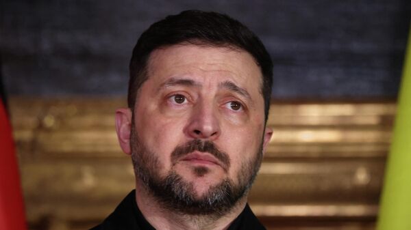 Владимир Зеленский выступает с заявлением вместе на Мюнхенской конференции по безопасности в Мюнхене, Германия, 14 февраля 2026 года.  - Sputnik Таджикистан