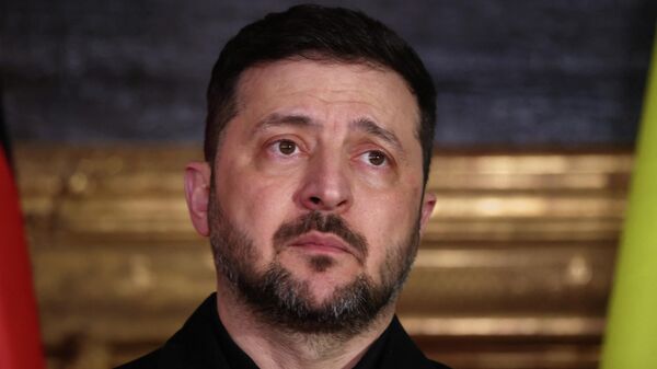 Владимир Зеленский выступает с заявлением вместе на Мюнхенской конференции по безопасности в Мюнхене, Германия, 14 февраля 2026 года.  - Sputnik Таджикистан